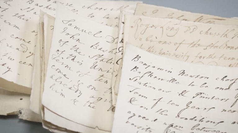 Collection of handwritten correspondence from the Press archive.