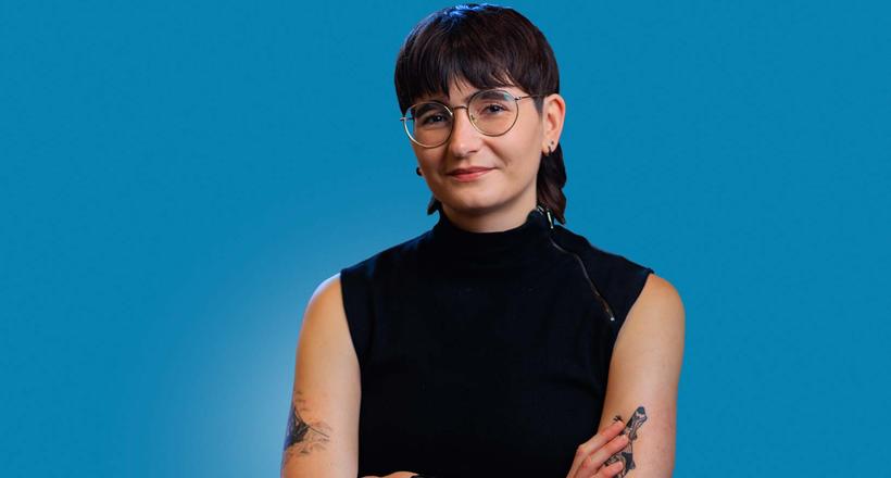Portrait of Nine Dots Prize winner, Grace Huckins